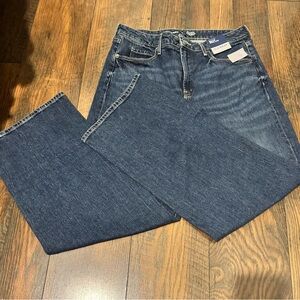 Old Navy Women's Sky-Hi Wide Leg Jeans - Dark Blue